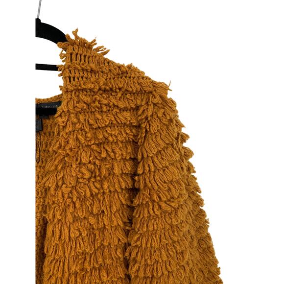 Stolen Girlfriends Club Duster Sweater Womens 10 Looped Yarn Burnt Orange - Picture 2 of 10